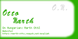 otto marth business card