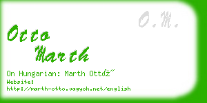 otto marth business card